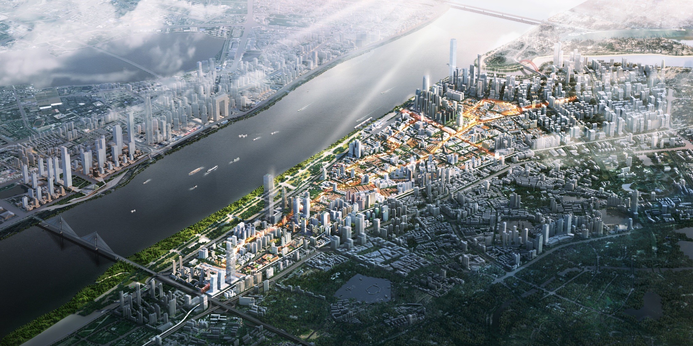 景观建筑楼盘鸟瞰图设计效果图 建筑楼盘鸟瞰图设计制图