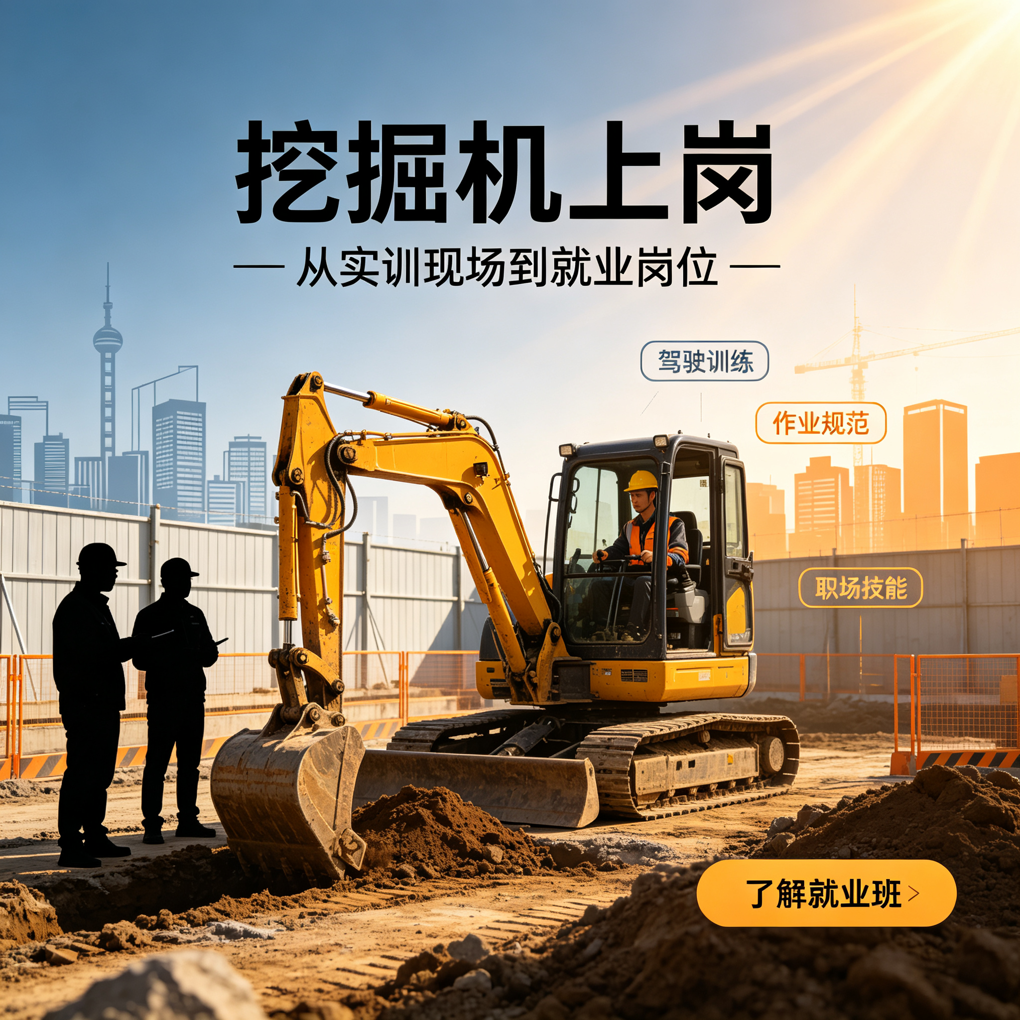 挖掘机上手培训