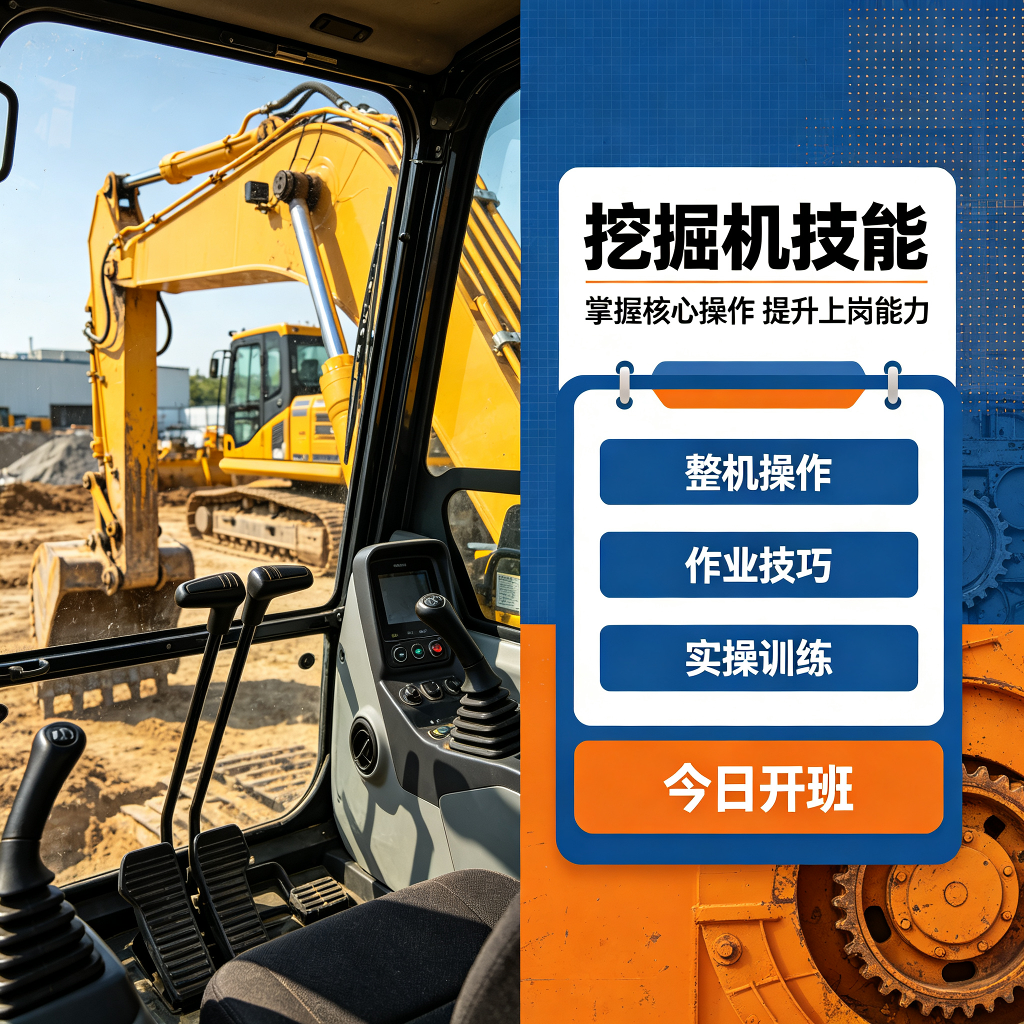 湖北潜江挖掘机入门培训