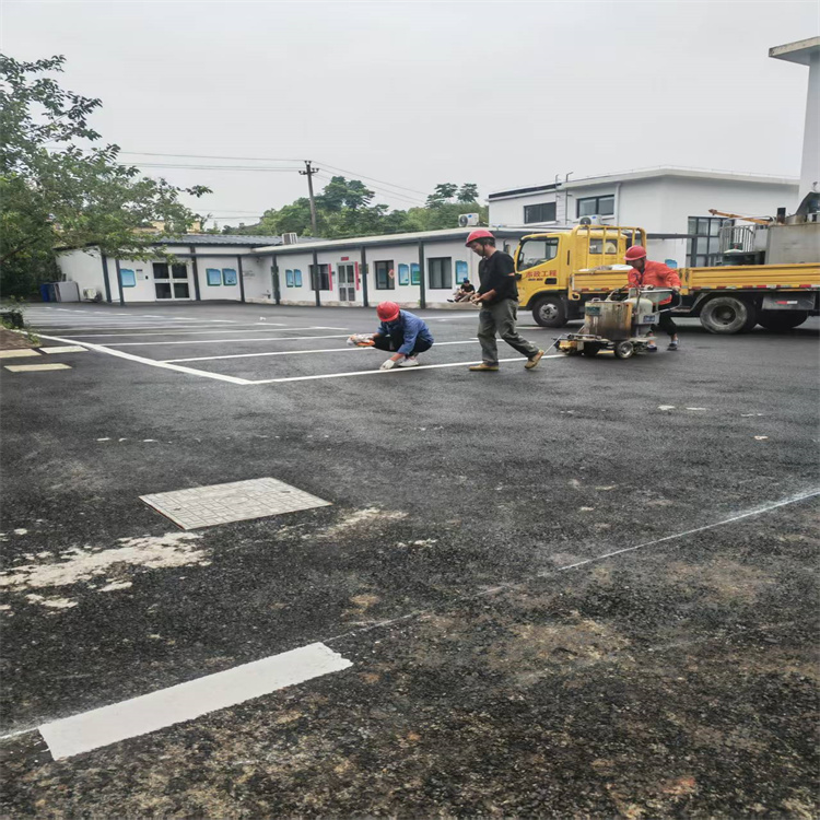 上海崇明园区道路划线