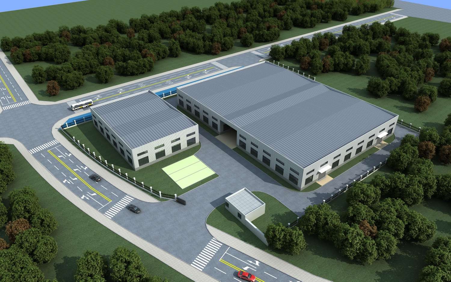 三维工业园工厂设计案例3d工业园工厂设计代做